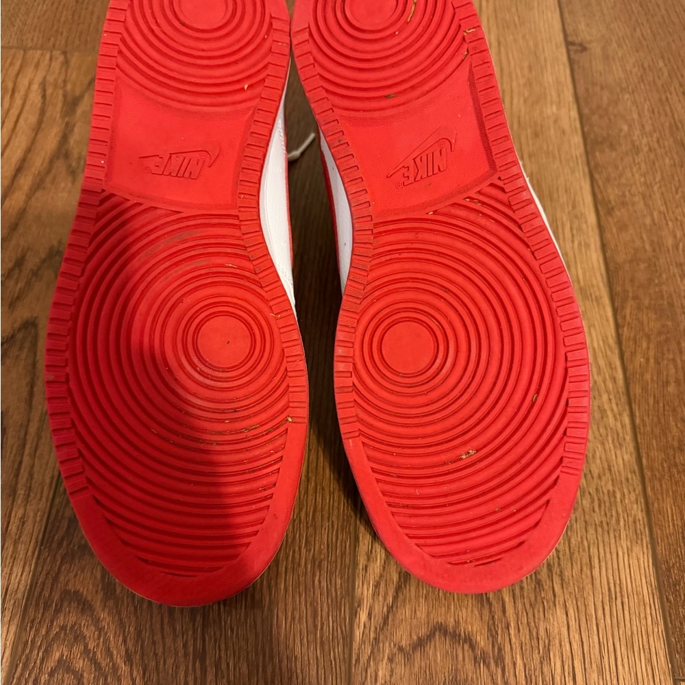 Nike Men's Court Vision White and Red Sneakers - Picture 13 of 13